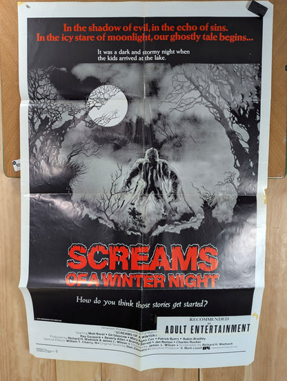 Screams of a Winter Night (1979) Original Folded One Sheet Movie Poster