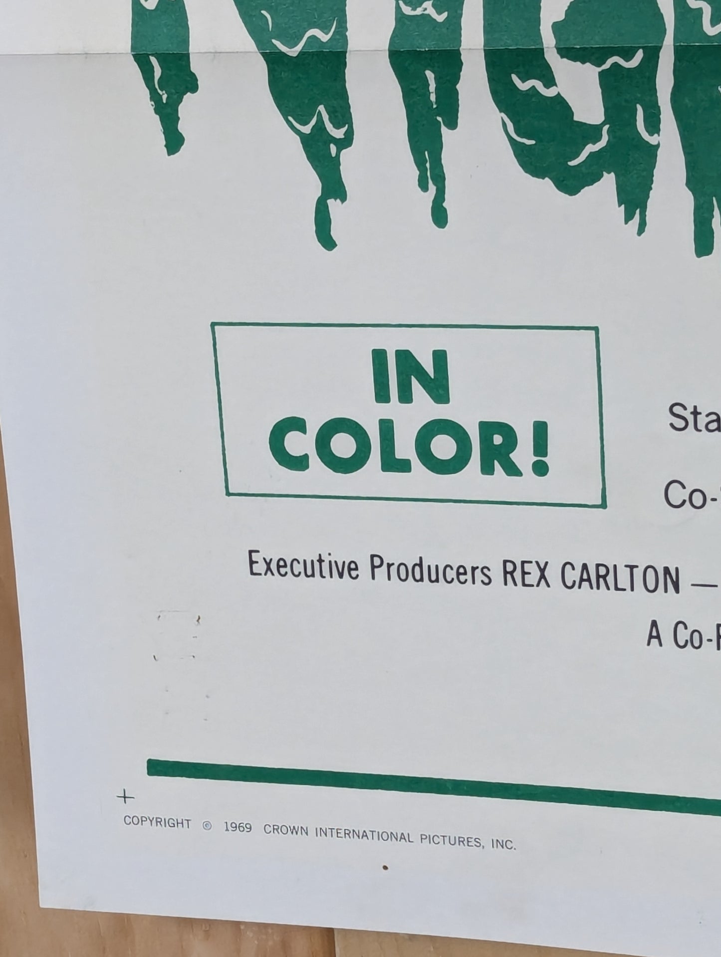 Nightmare in Wax (1969) Original Folded One Sheet Movie Poster