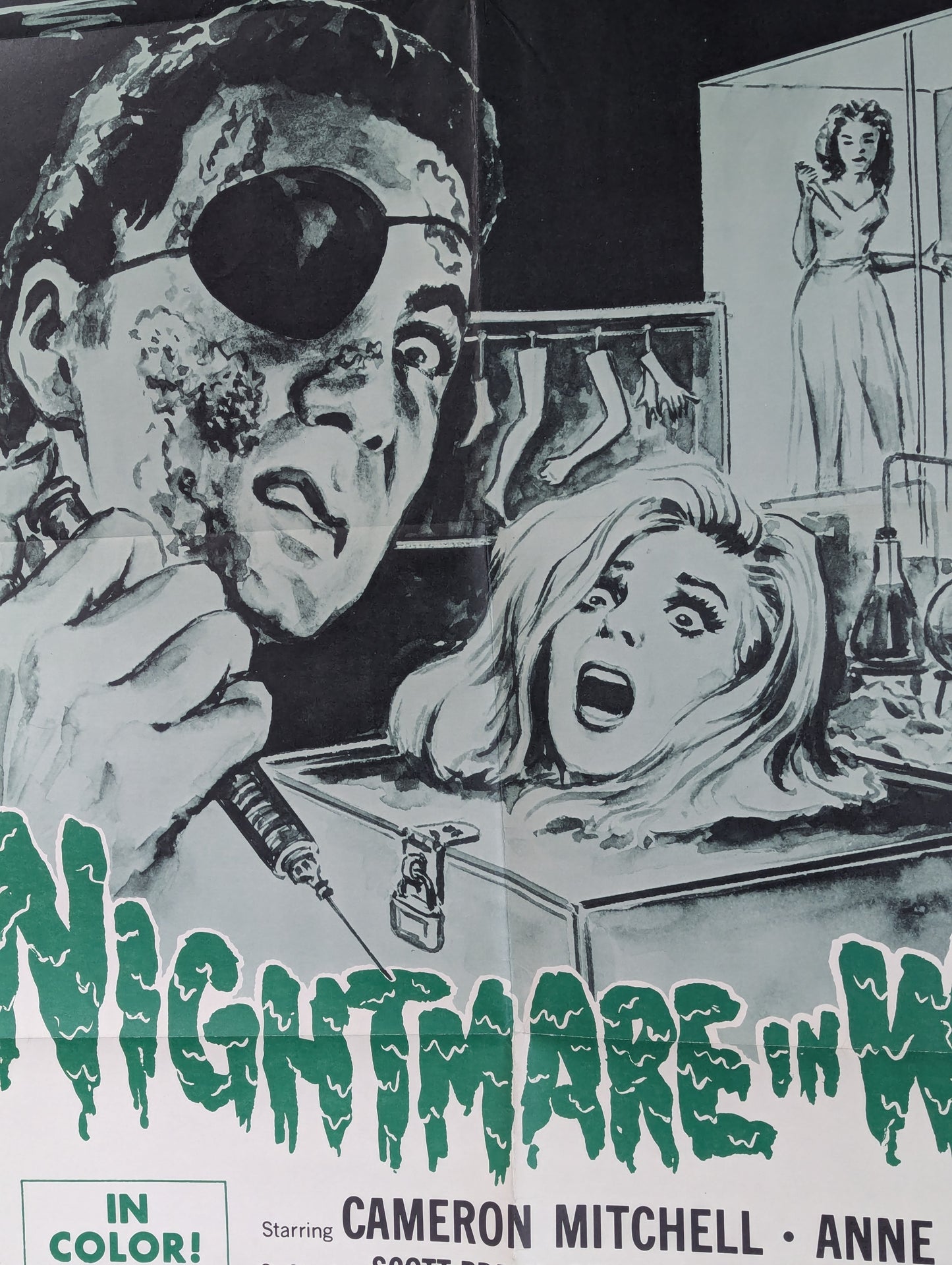 Nightmare in Wax (1969) Original Folded One Sheet Movie Poster
