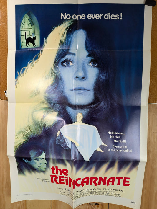 The Reincarnate (1971) Vintage Original Horror Movie Poster one sheet folded