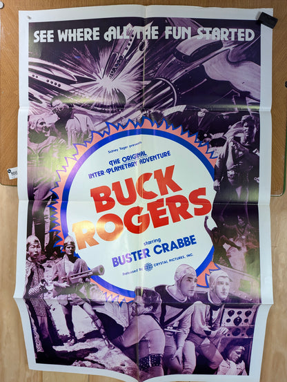 Buck Rogers (1977) Theatrical Re-release Vintage Original Sci-fi Movie Poster