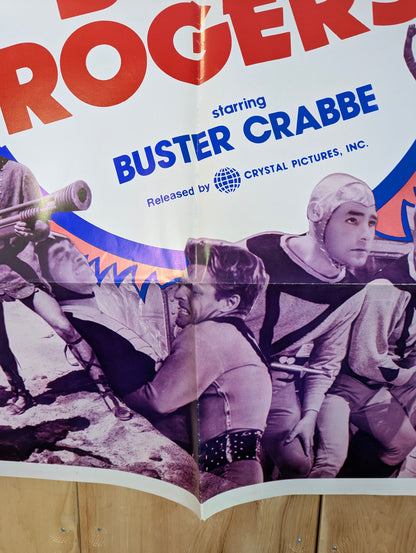 Buck Rogers (1977) Theatrical Re-release Vintage Original Sci-fi Movie Poster