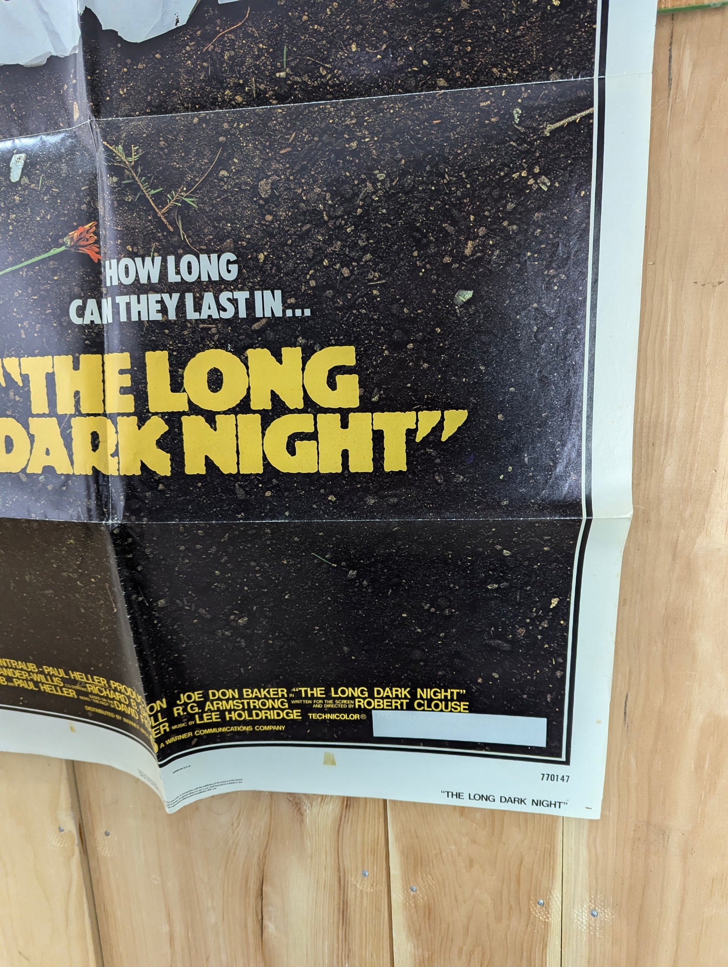 The Long Dark Night / The Pack (1977) Vintage Original Movie Poster one sheet folded