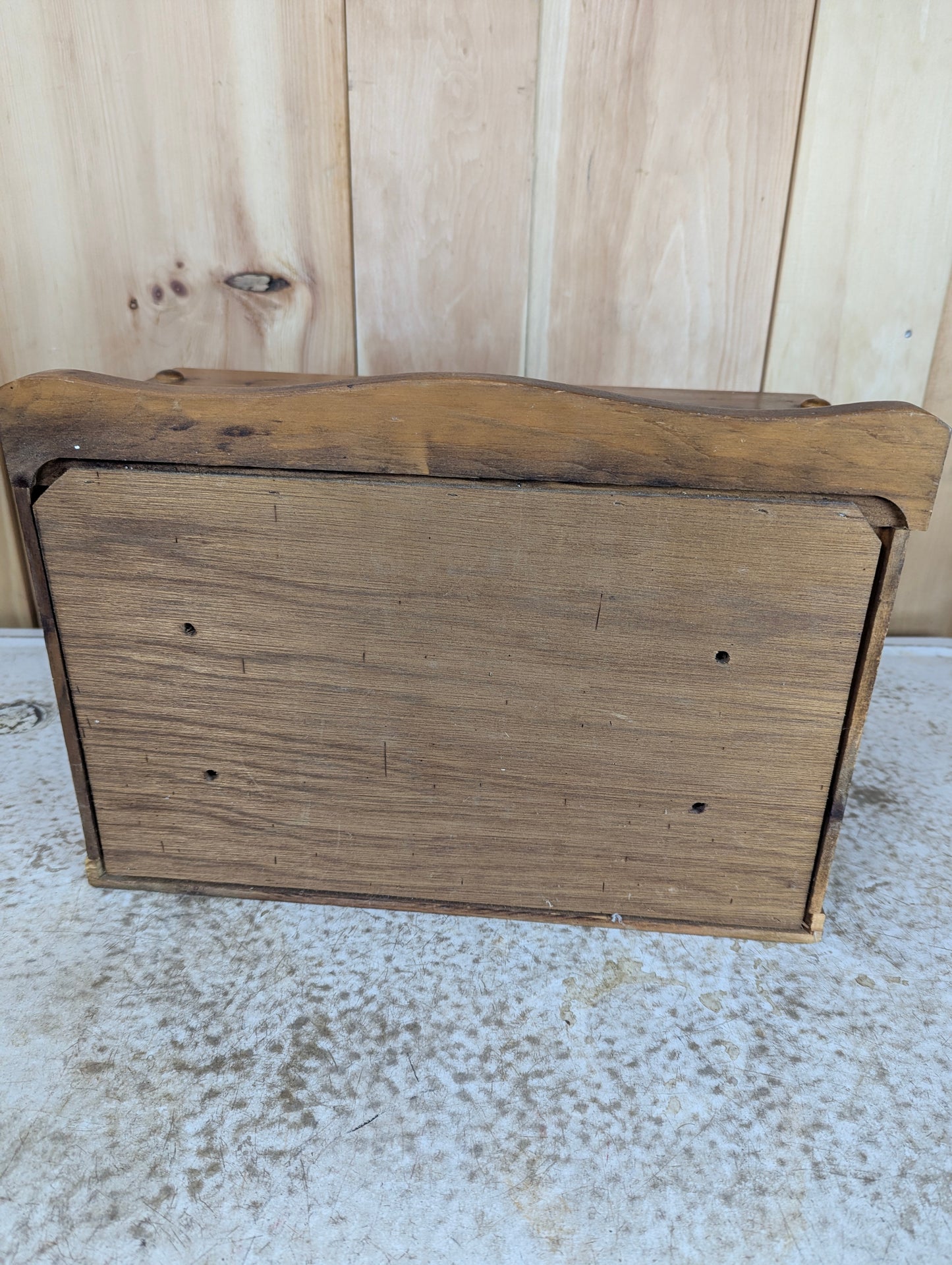 Vintage Roll-up Wood Bread Box