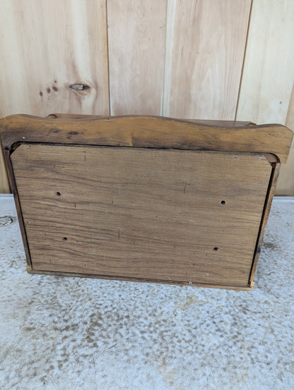 Vintage Roll-up Wood Bread Box