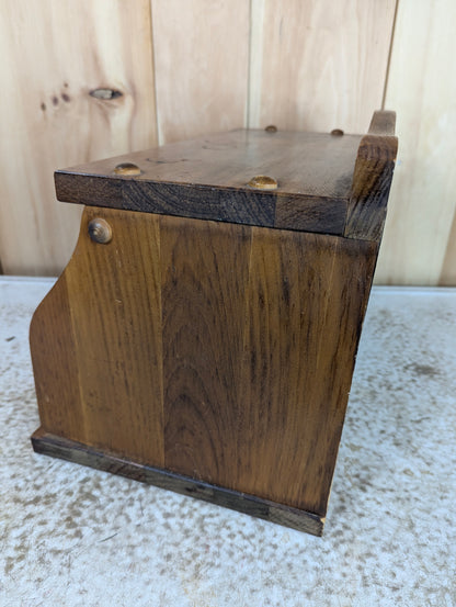 Vintage Roll-up Wood Bread Box
