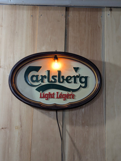 1988 Plastic Wall Mounted Carlsberg Light Up Sign