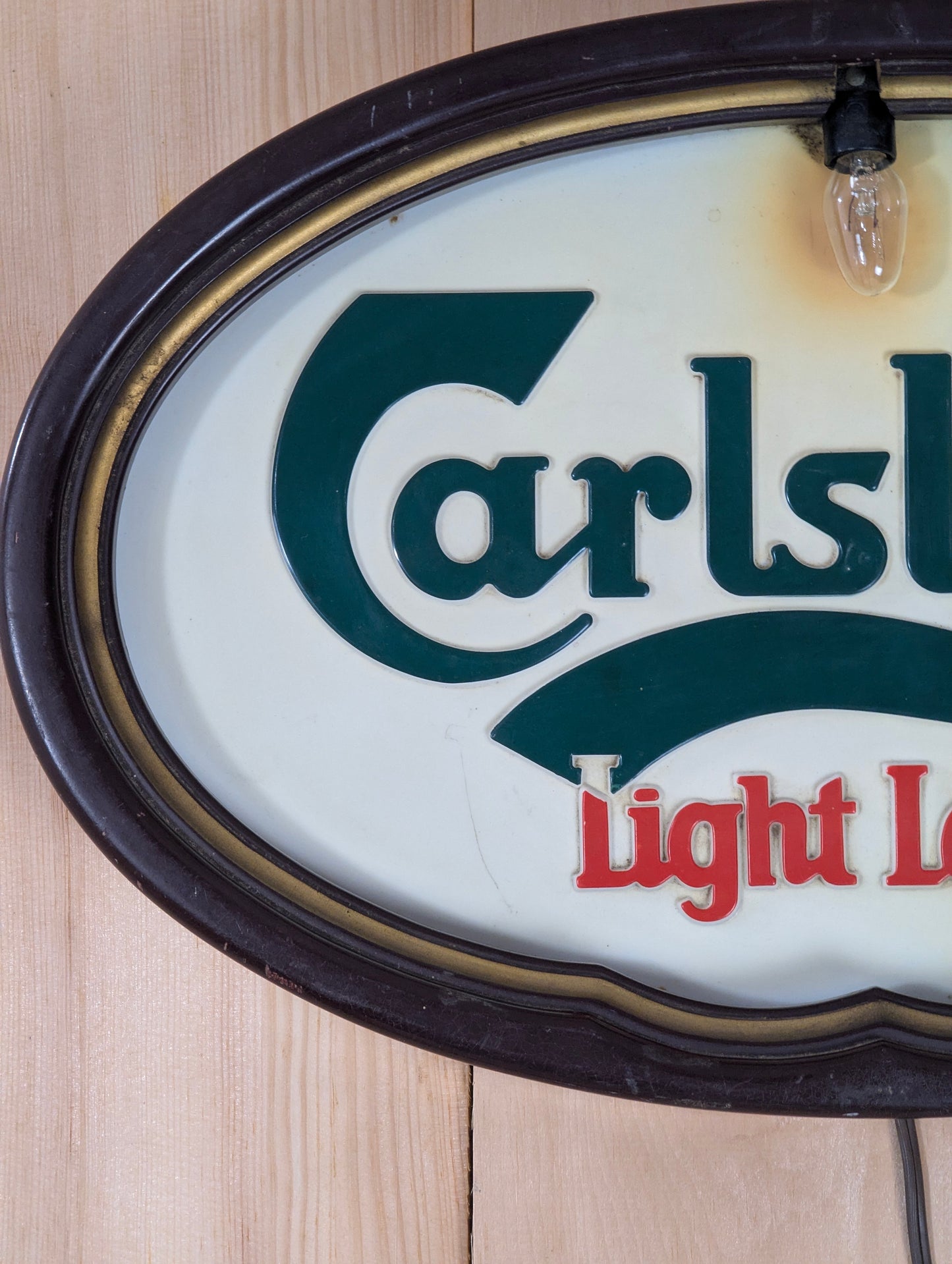 1988 Plastic Wall Mounted Carlsberg Light Up Sign