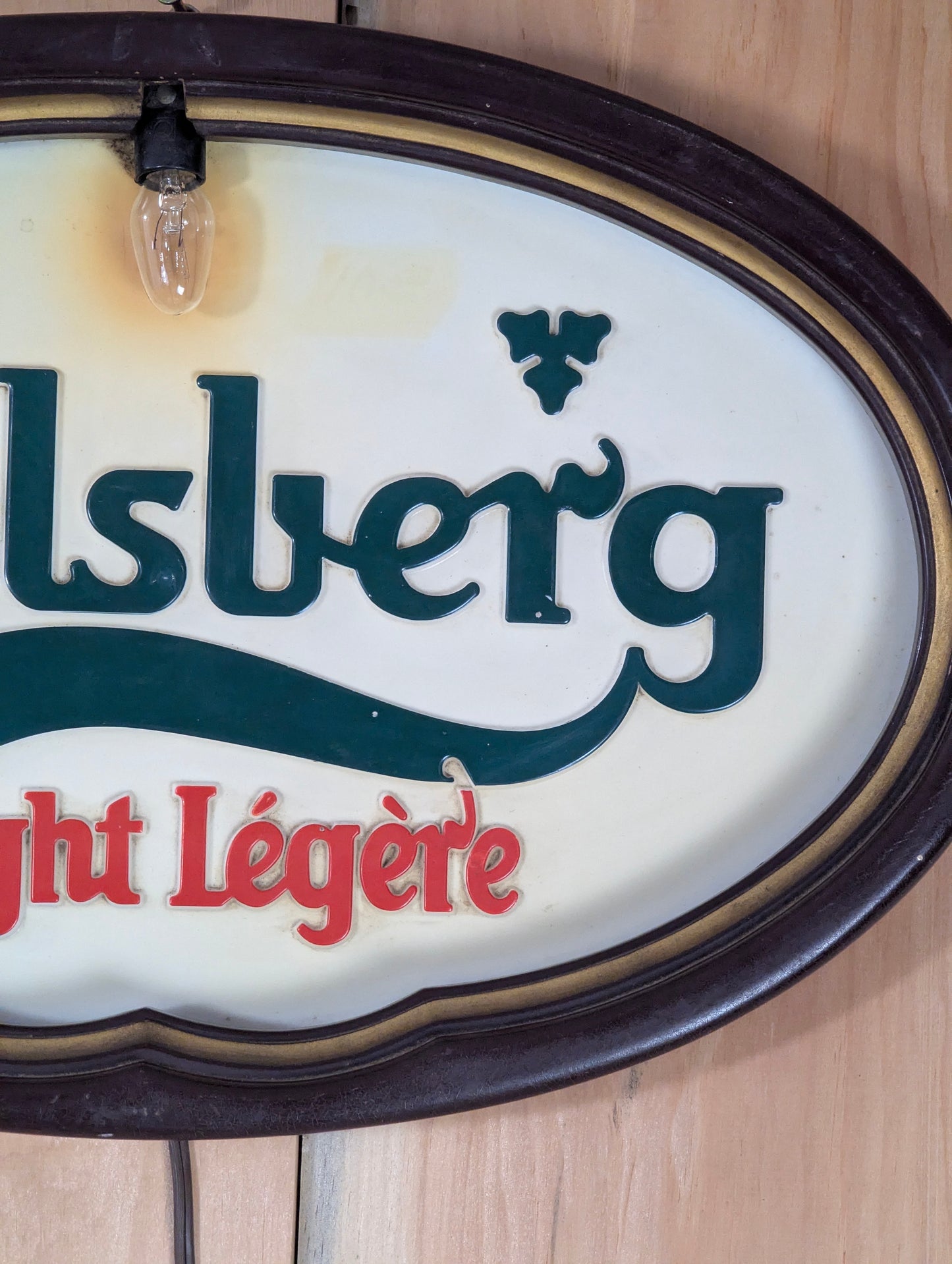 1988 Plastic Wall Mounted Carlsberg Light Up Sign