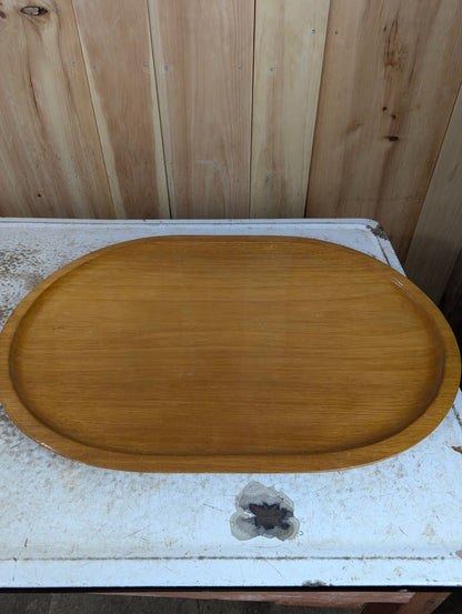 Mid-Century Teak Wood Oval Tray