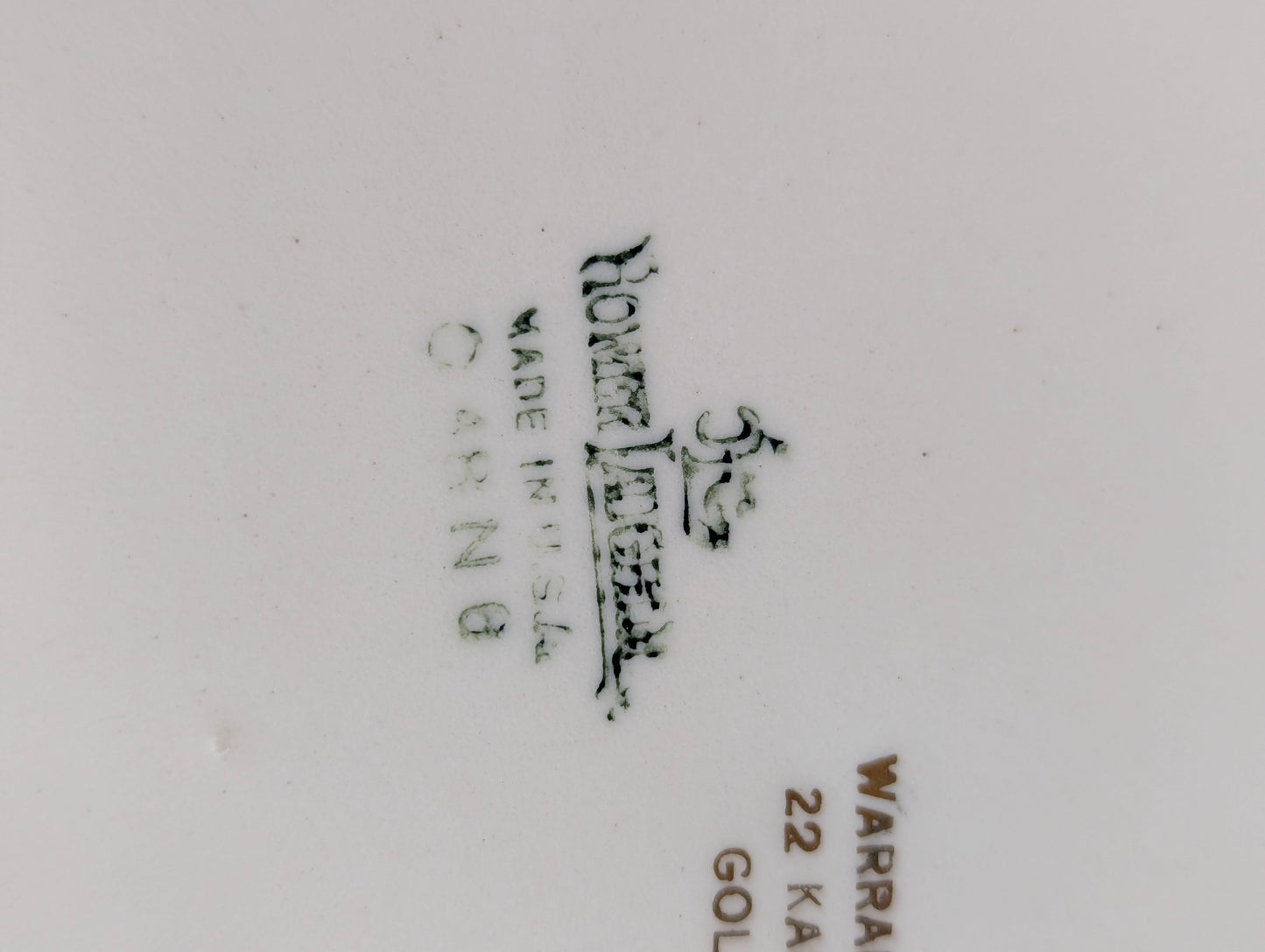 Vintage Warranted 22k gold Homer Laughlin Courting Couple Plate