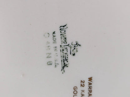 Vintage Warranted 22k gold Homer Laughlin Courting Couple Plate