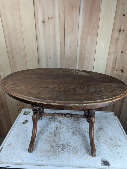 Antique Oval Oak Coffee Table