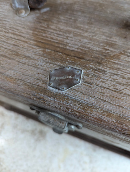 Vintage Wood Union Machinist Tool Chest Box - No Front