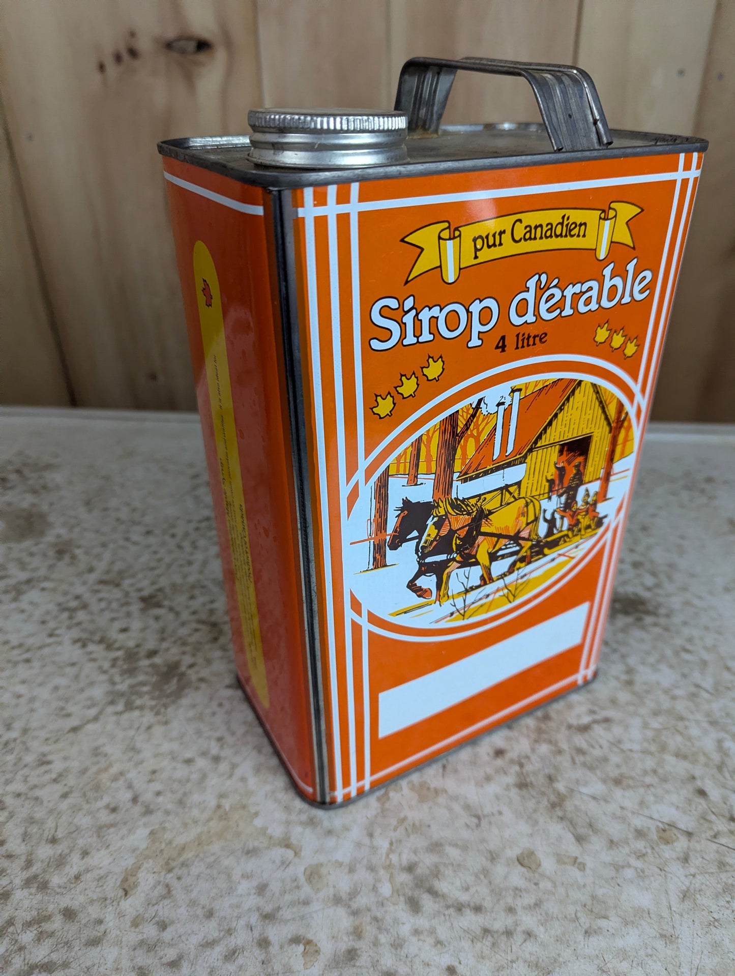 Canadian Pure Maple Syrup 4 litre Collectible Tin