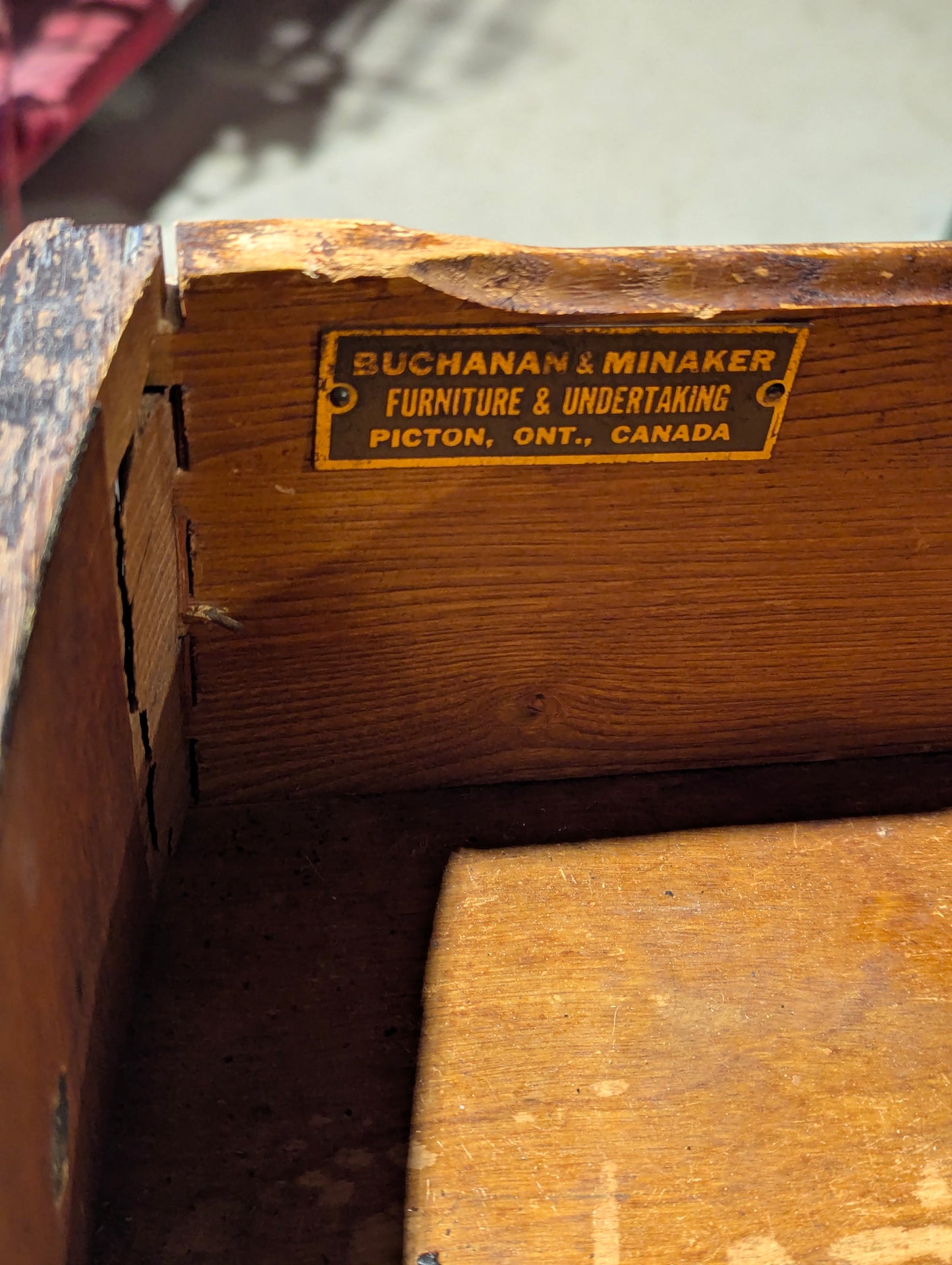 Antique Oak 5-Drawer Highboy Dresser