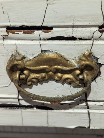 Antique 3-Drawer Crackle Finish Dresser