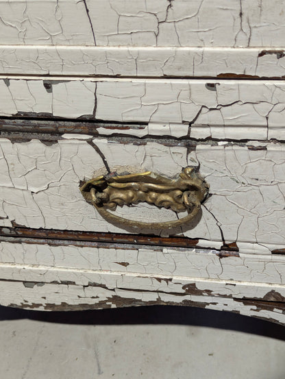 Antique 3-Drawer Crackle Finish Dresser