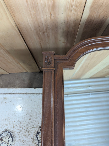 Vintage Wood Framed Wall Mounted Mirror