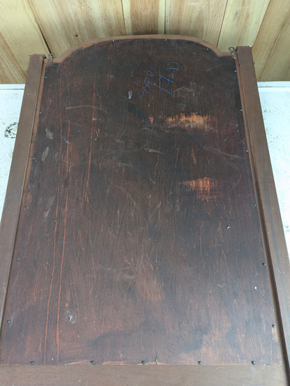 Vintage Wood Framed Wall Mounted Mirror