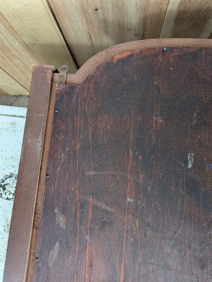 Vintage Wood Framed Wall Mounted Mirror