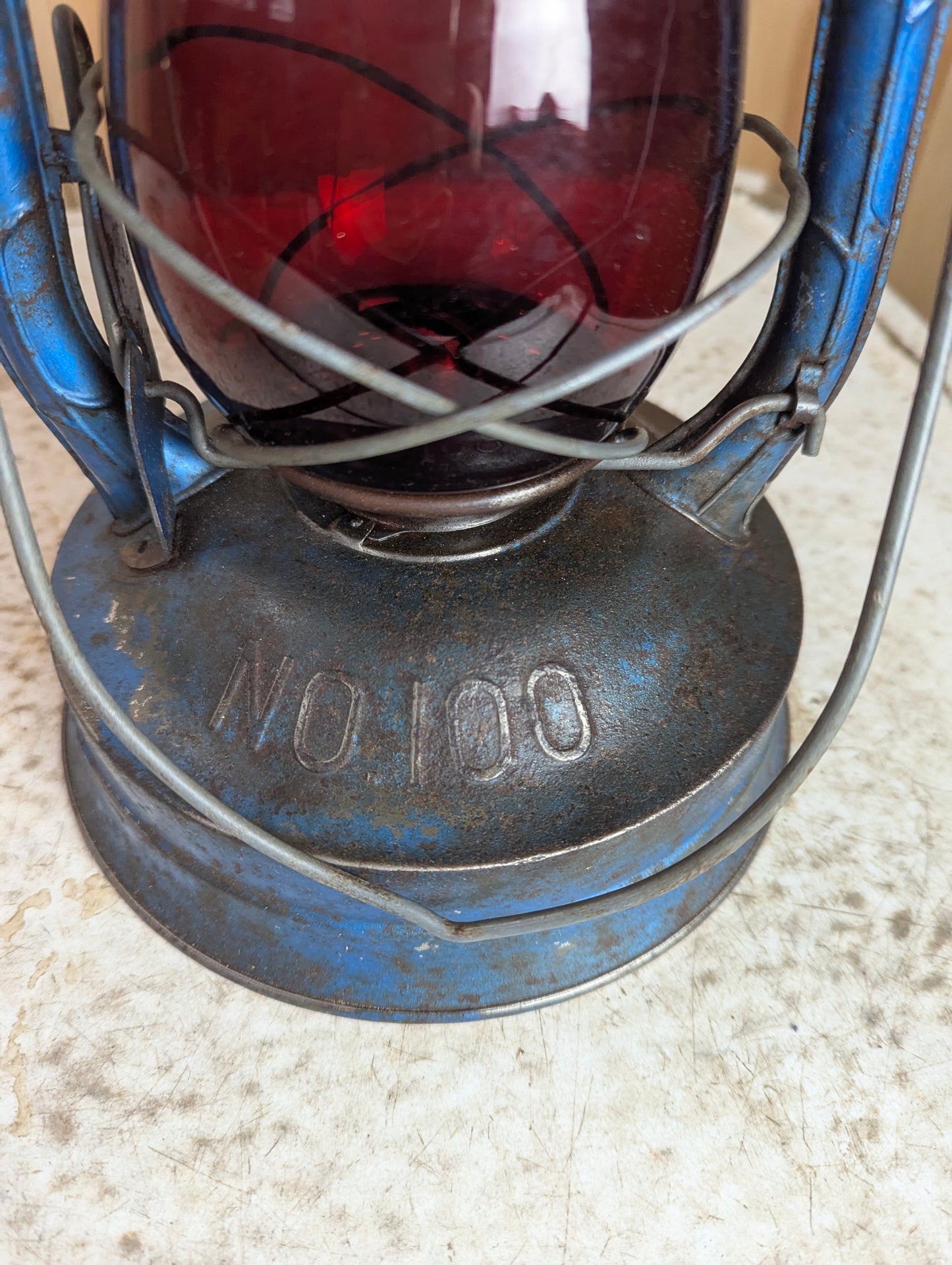 Antique Dietz No. 100 Red Globe Lantern