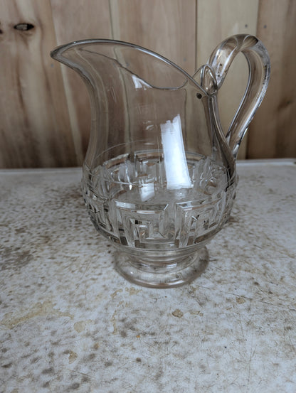 Antique Heisey Greek Pattern Glass Pitcher