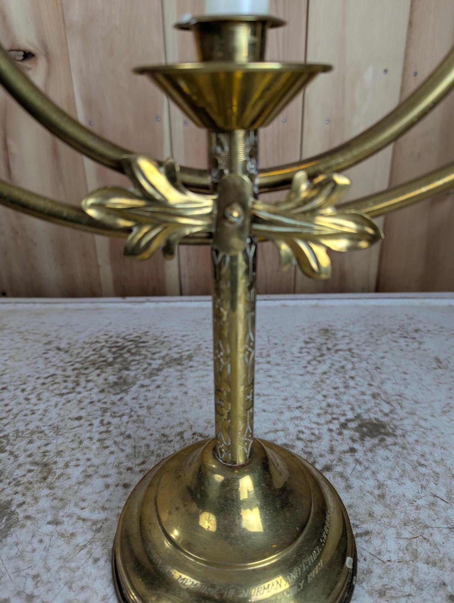 Vintage 5 Stem Brass Candelabra
