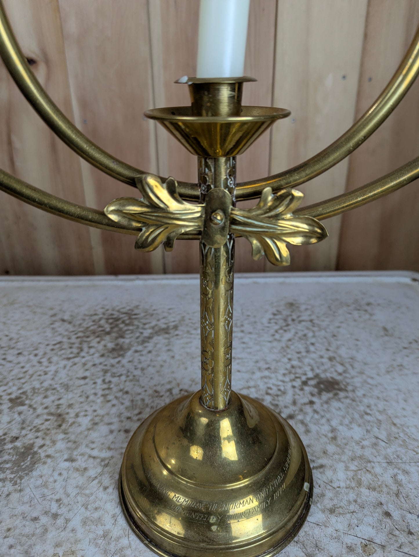 Vintage 5 Stem Brass Candelabra