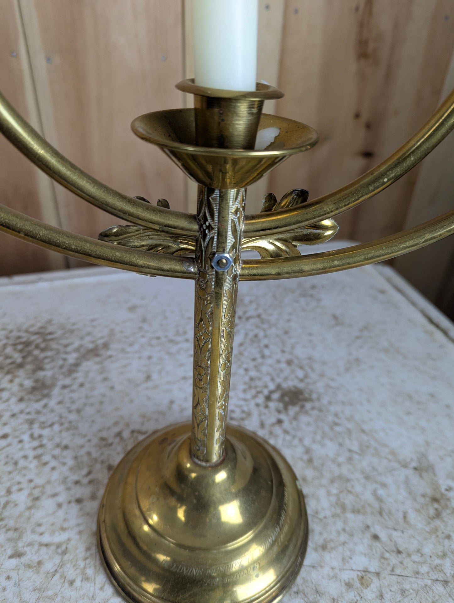 Vintage 5 Stem Brass Candelabra