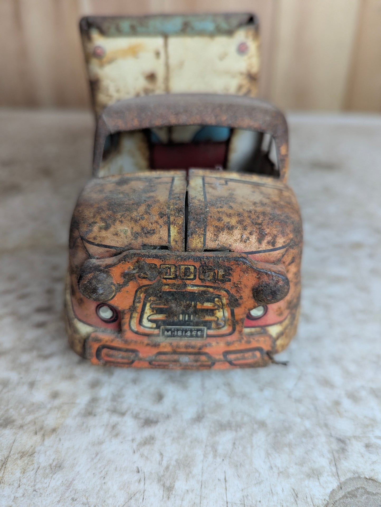 Vintage 1950s Pressed Steel Marx Lumar Van Lines Truck with Trailer Toy