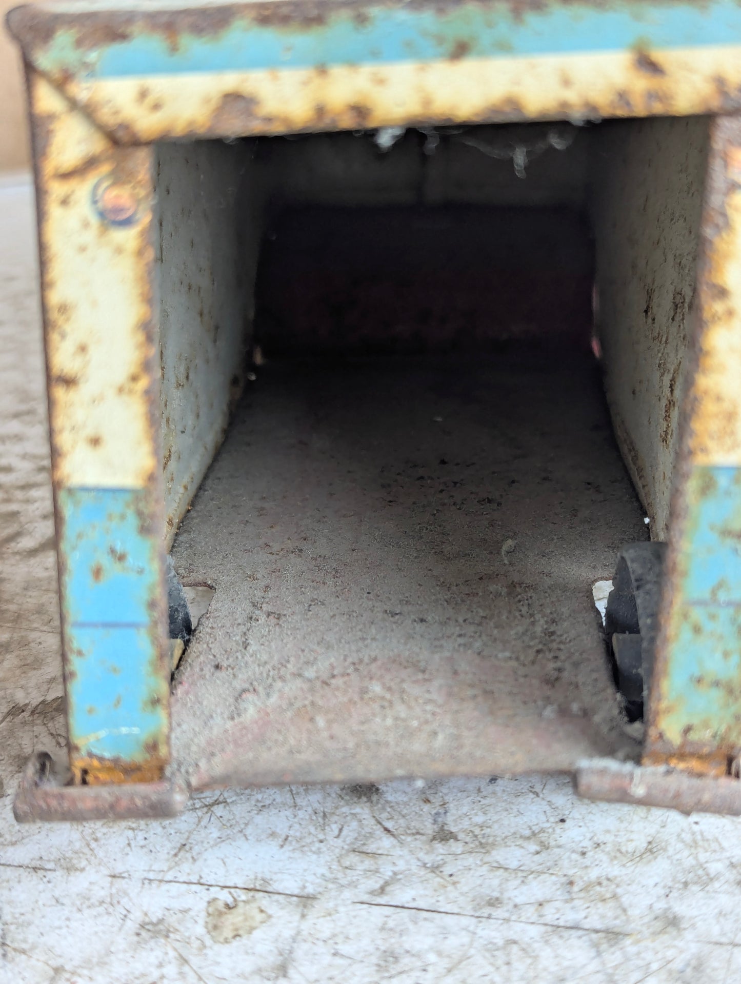 Vintage 1950s Pressed Steel Marx Lumar Van Lines Truck with Trailer Toy