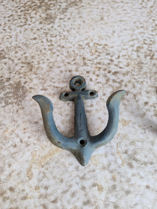 Pair of Cast Iron Anchor Coat Hooks