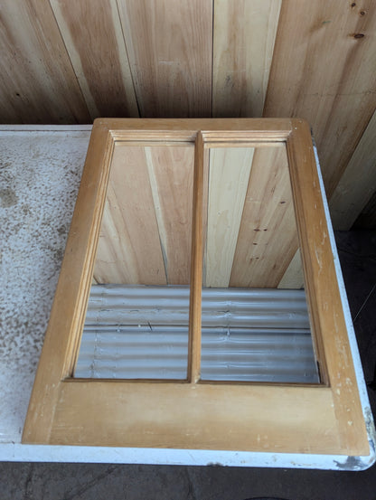 Wood Framed 2 Panel Mirror