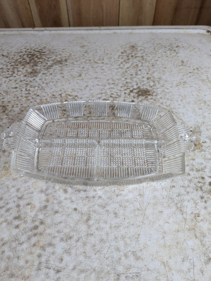 Art Deco Divided Diamond Pattern Relish Dish