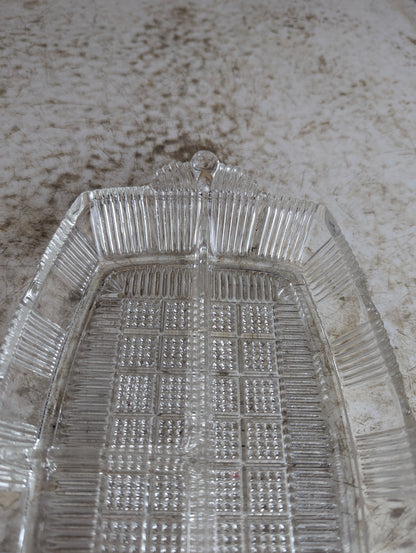 Art Deco Divided Diamond Pattern Relish Dish