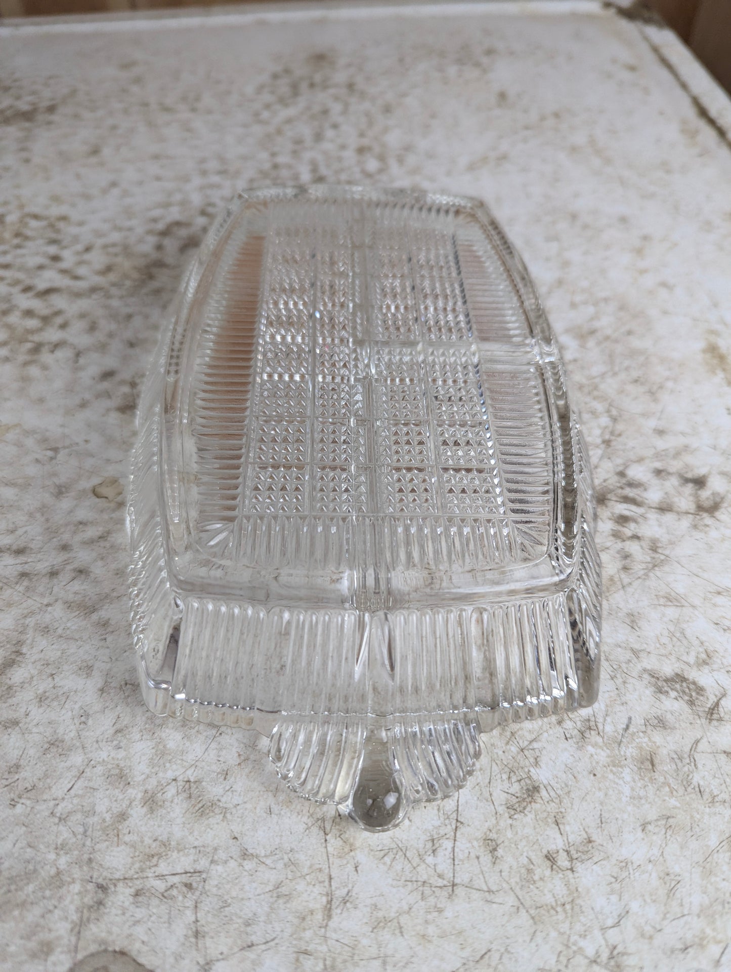 Art Deco Divided Diamond Pattern Relish Dish
