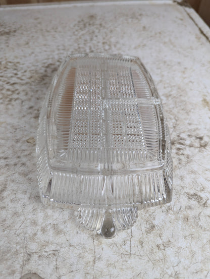 Art Deco Divided Diamond Pattern Relish Dish