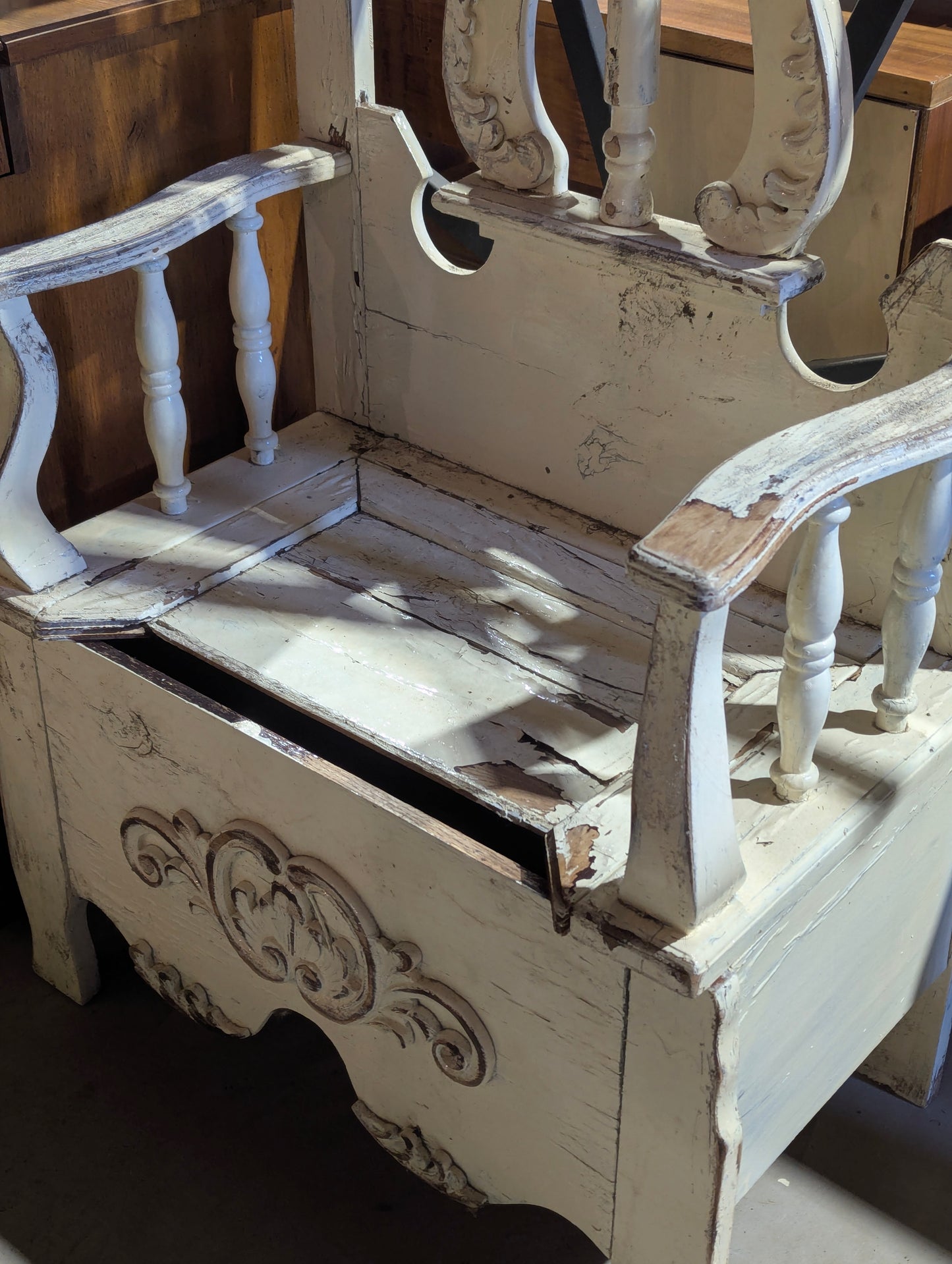 Vintage Hall Tree Bench
