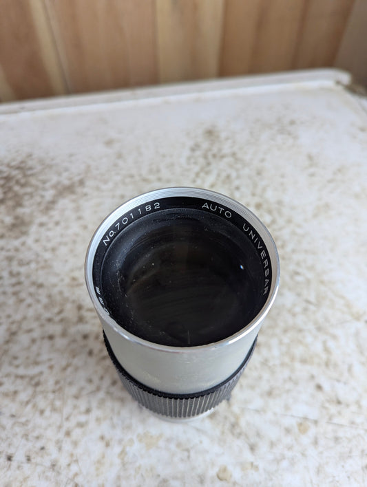 Vintage Universar Auto 200mm f/3.5 Telephoto Camera Lens with Case