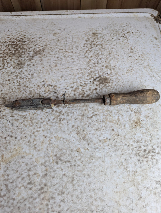 Antique Small Hand-wrought Copper Soldering Iron