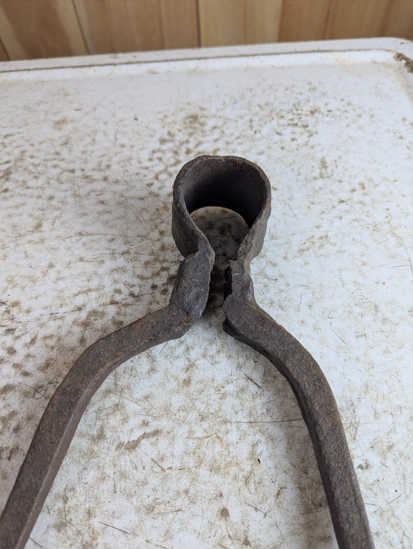 Antique Hand Forge Iron Straw Fork Head