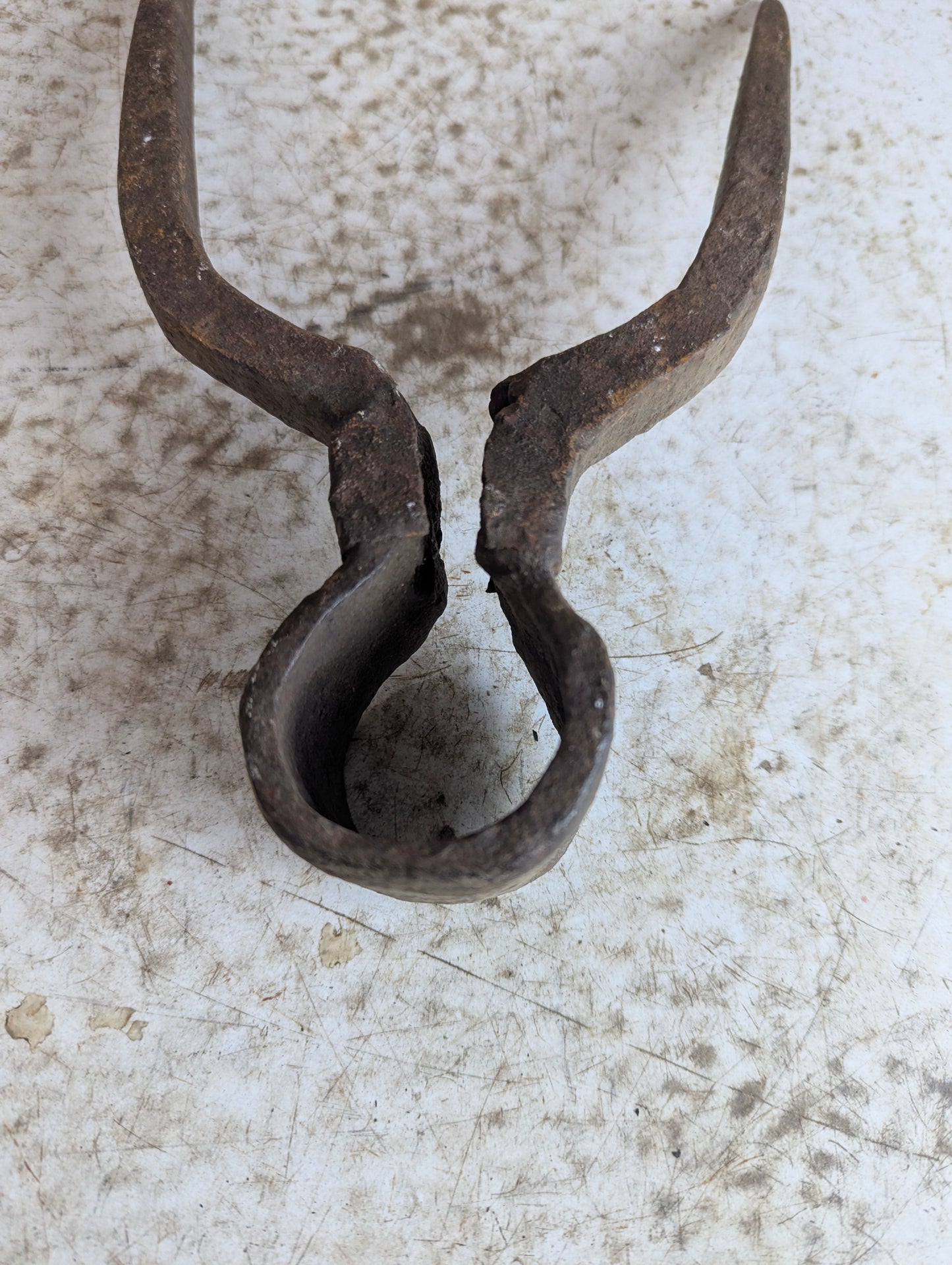 Antique Hand Forge Iron Straw Fork Head