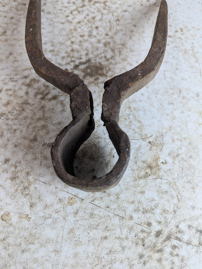 Antique Hand Forge Iron Straw Fork Head