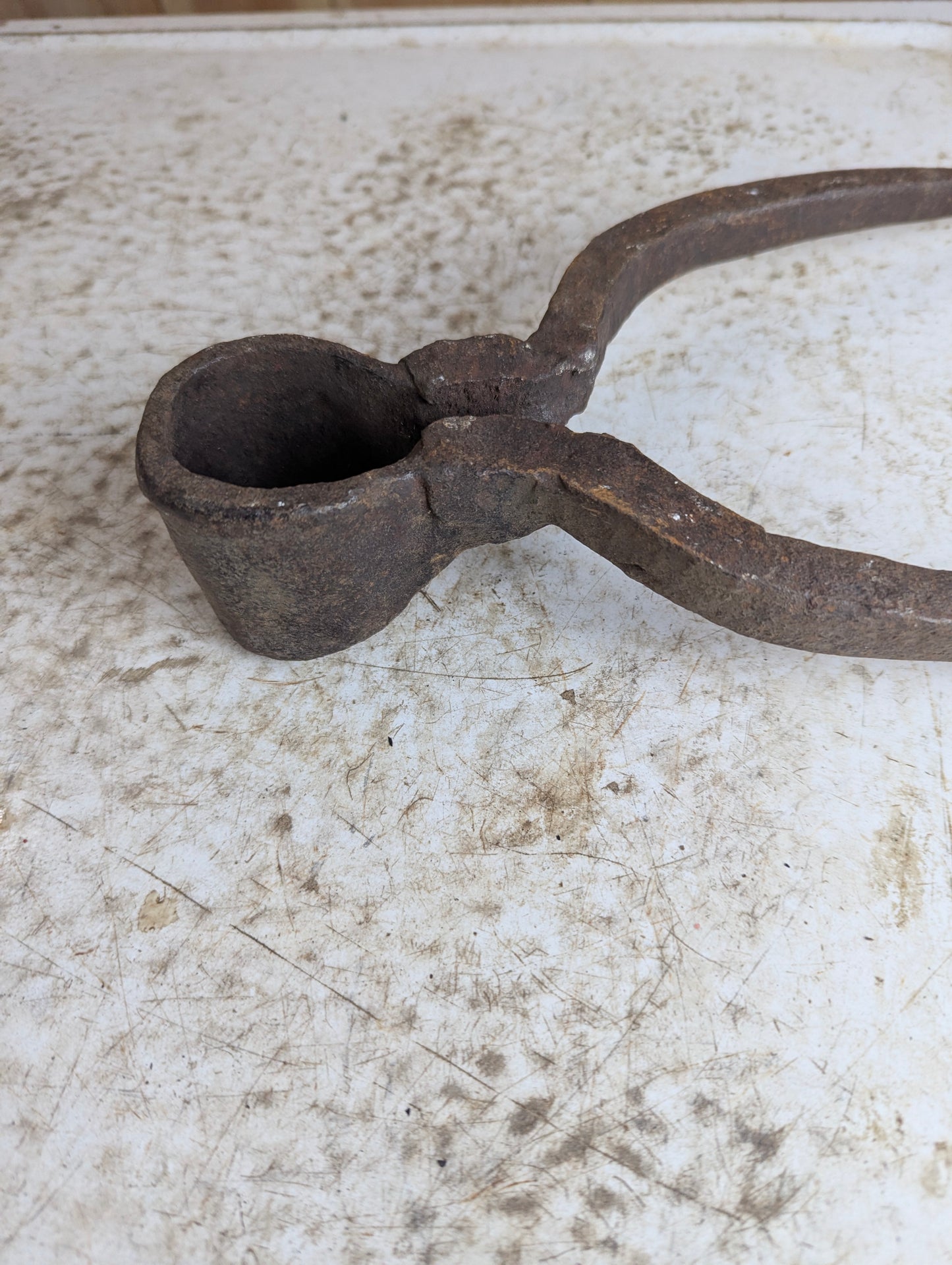 Antique Hand Forge Iron Straw Fork Head
