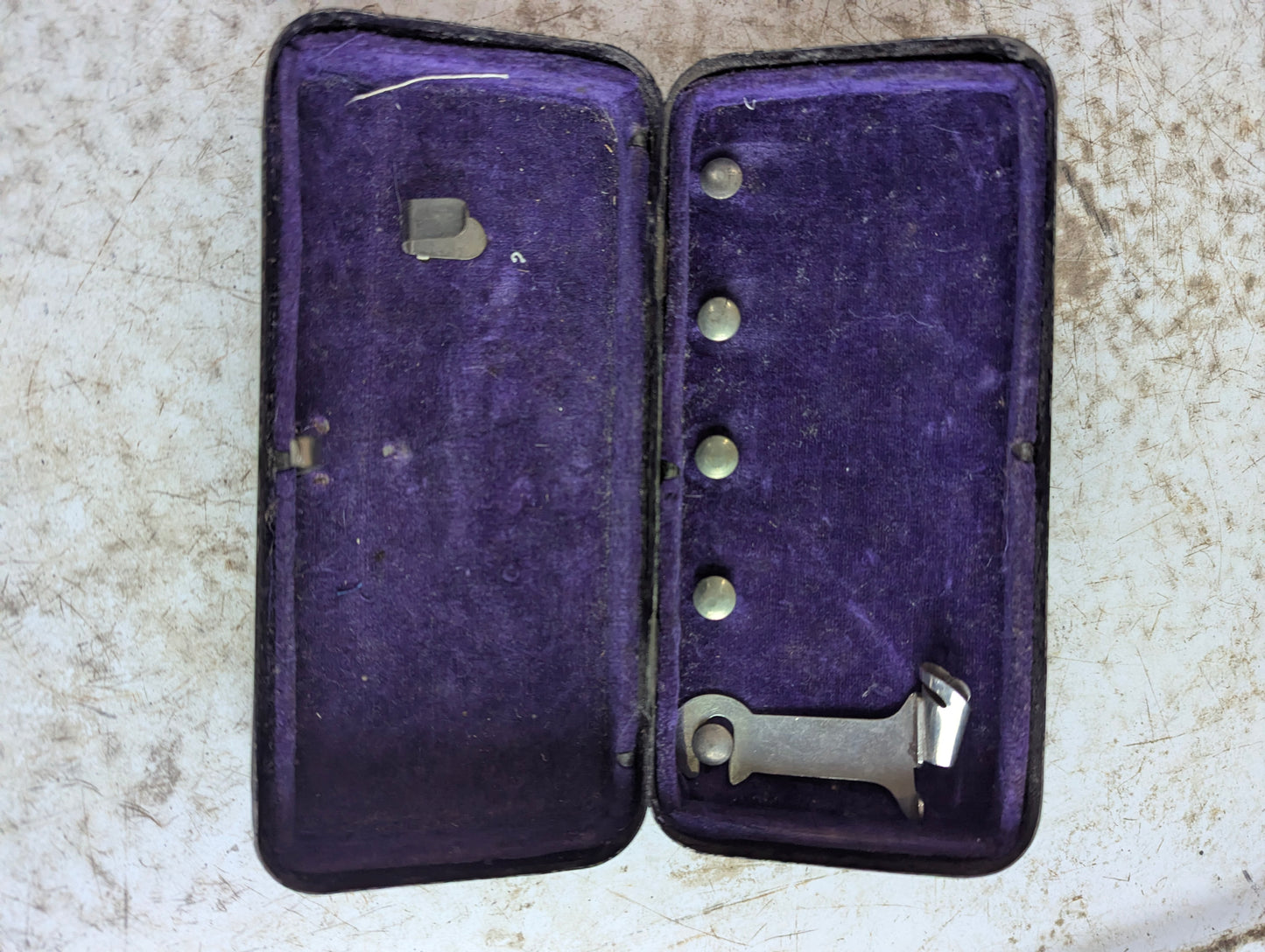 Antique Sewing Machine Tin Accessory Box