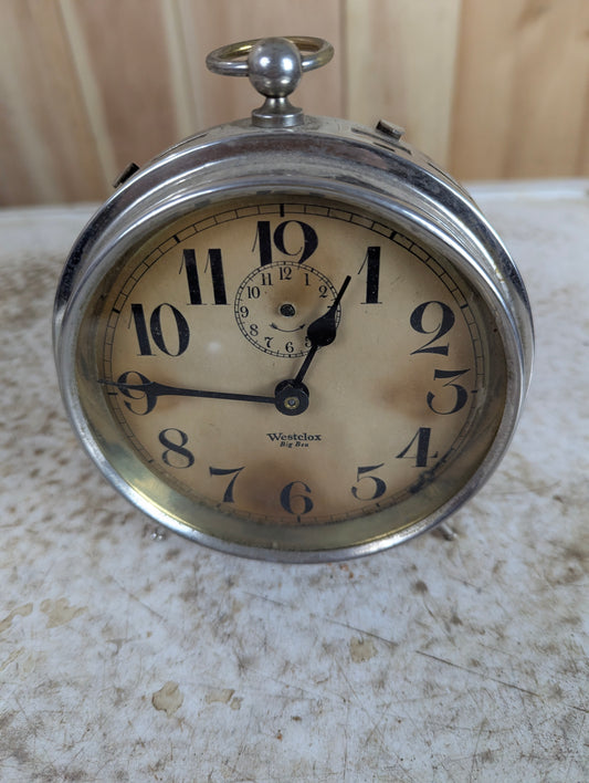 Antique 1920 Westclox Big Ben Windup Alarm Clock