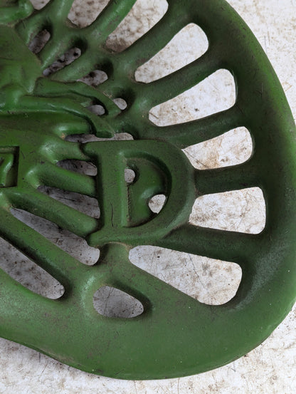 Vintage Cast Iron John Deere "1847" Tractor Seat