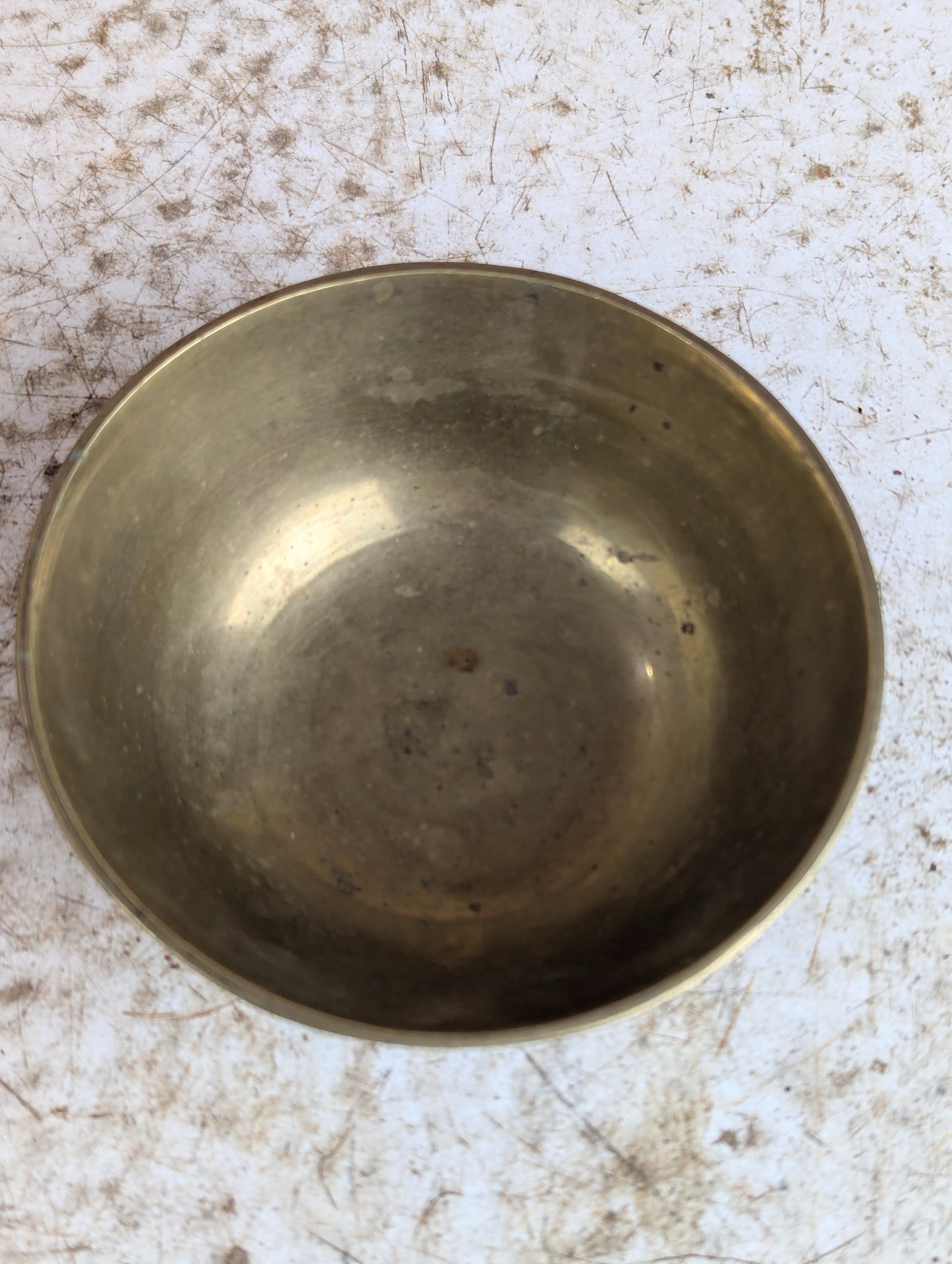Vintage Chinese Etched Brass Bowl