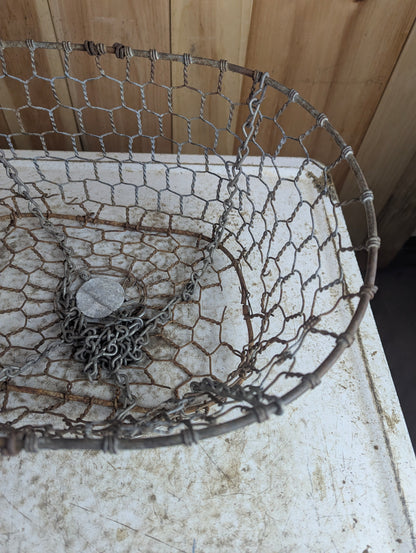 Rustic Farmhouse Hanging Wire Basket